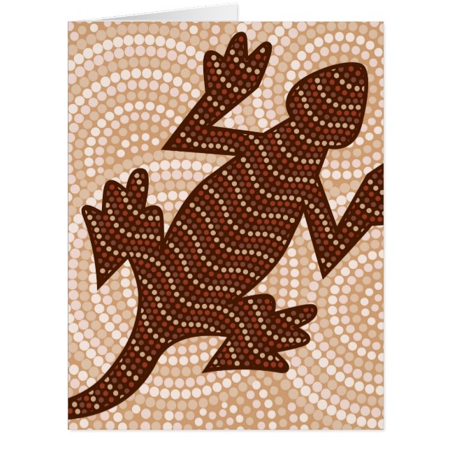 Aboriginal lizard dot painting (Front)