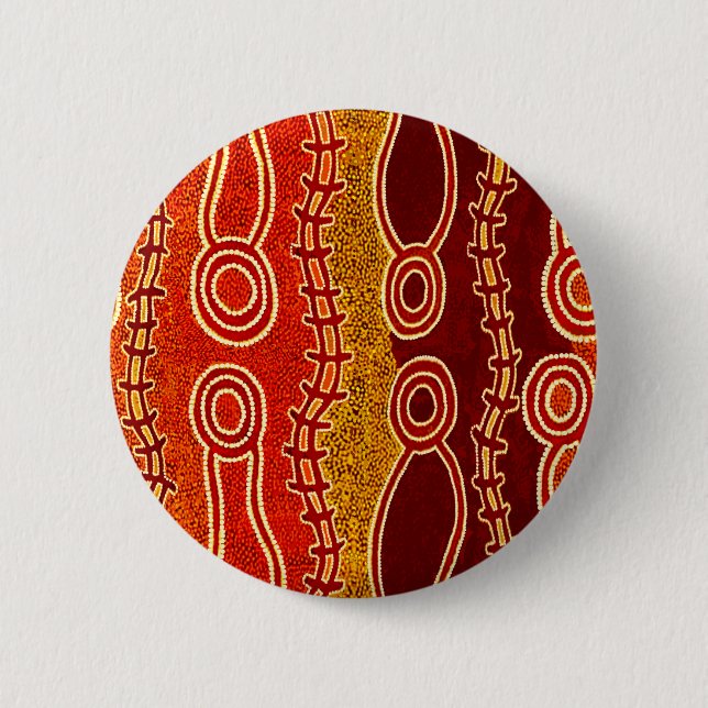 Aboriginal Serpents . 6 Cm Round Badge (Front)