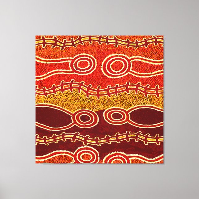 Aboriginal Serpents . Canvas Print (Front)