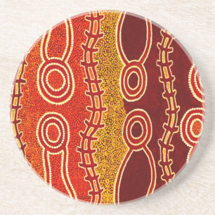 Aboriginal Serpents . Coaster