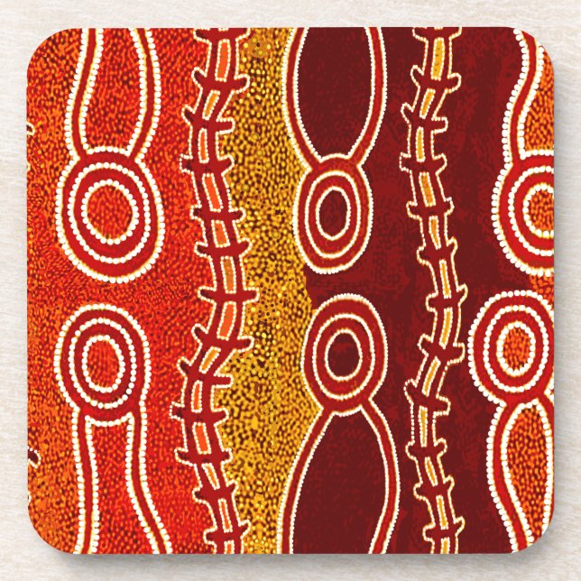 Aboriginal Serpents . Coaster (Front)