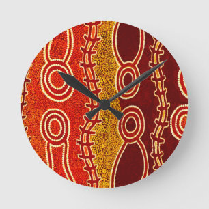Aboriginal Serpents . Round Clock