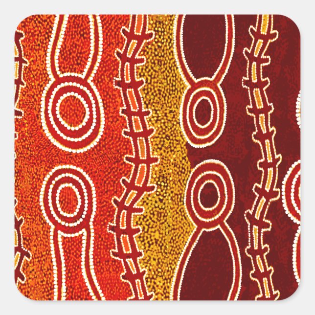 Aboriginal Serpents . Square Sticker (Front)