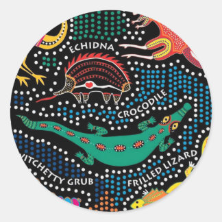 Aboriginal style classic round sticker