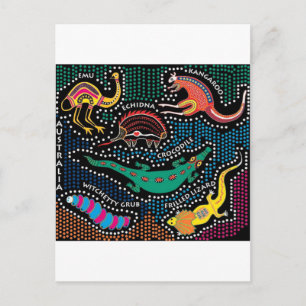 Aboriginal style postcard