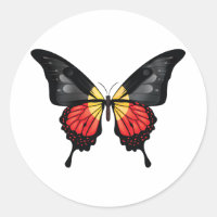 Aboriginal Swallowtail Butterfly Flag Sticker