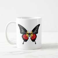 Aboriginal Swallowtail Butterfly Flag Sticker
