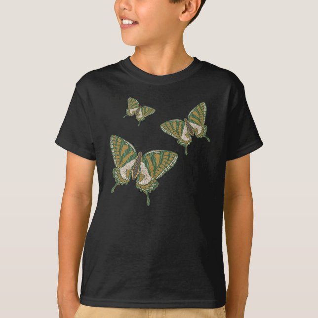 Aboriginal Swallowtail Kid's and Baby Dark Shirt (Front)