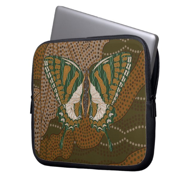 Aboriginal Swallowtail Laptop Case (Front Left)