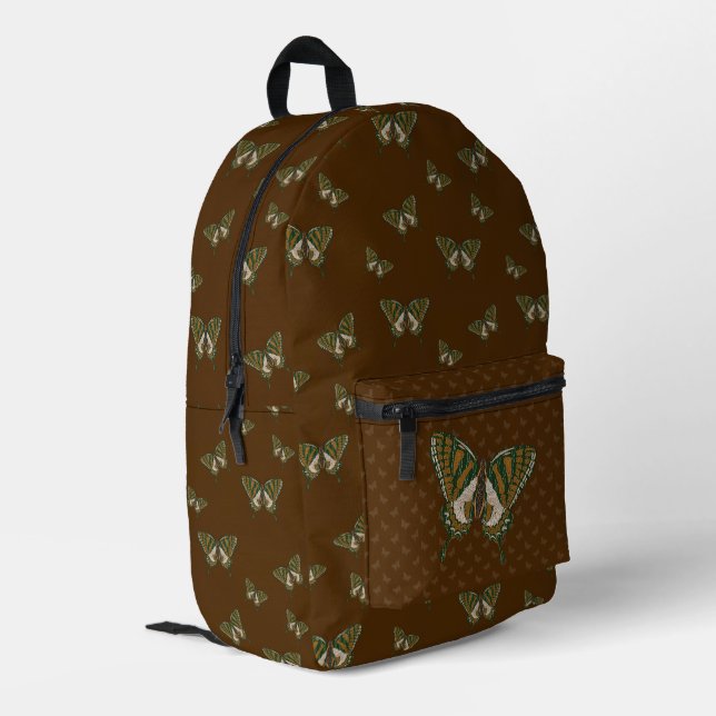 Aboriginal Swallowtail Printed Backpack (Back Corner Left)