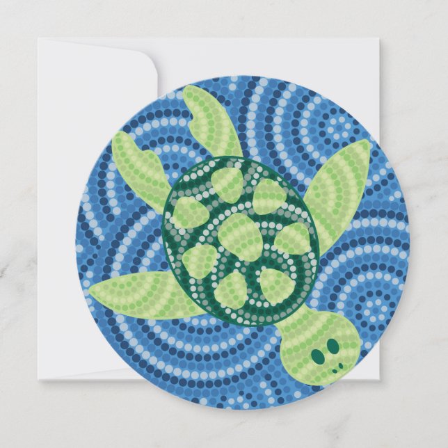 Aboriginal turtle dot painting (Front)