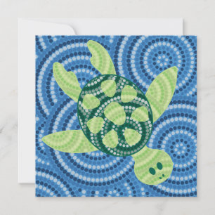 Aboriginal turtle dot painting