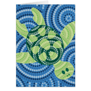 Aboriginal turtle dot painting