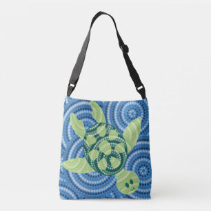 Aboriginal turtle dot painting crossbody bag