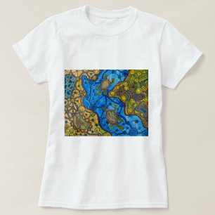 Aboriginal Turtles Painting T-Shirt