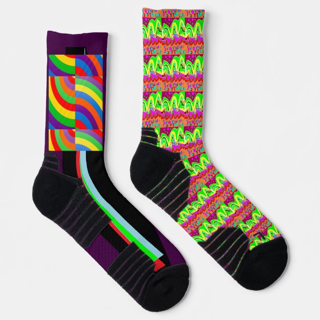 ABORIGINAL TYPE ART ABSTRACT SOCKS (Right)