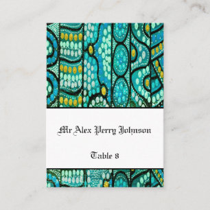 Aboriginal Wedding Table Seating The Journey Blue Place Card