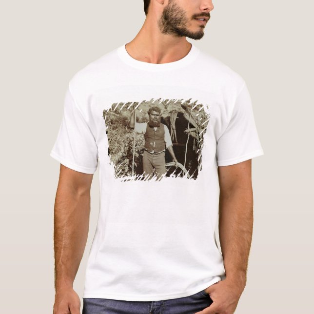 Aborigine with a Boomerang, c.1860s (sepia photo) T-Shirt (Front)