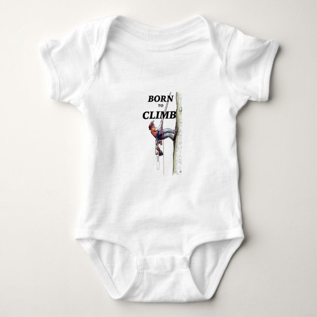 Aborist Tree surgeon Birthday present gift. Baby B Bodysuit (Front)