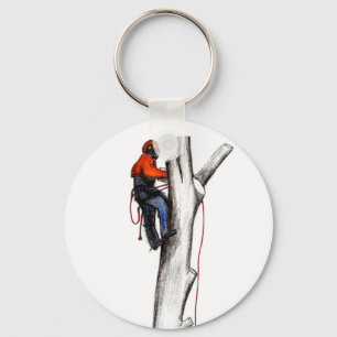 Aborist Tree surgeon christmas present gift Key Ri Ring