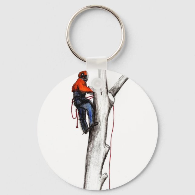 Aborist Tree surgeon christmas present gift Key Ring (Front)