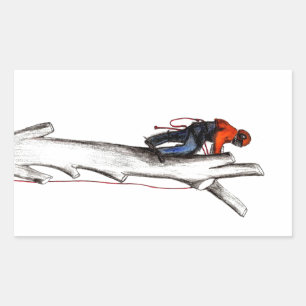 Aborist Tree surgeon christmas present gift Rectangular Sticker