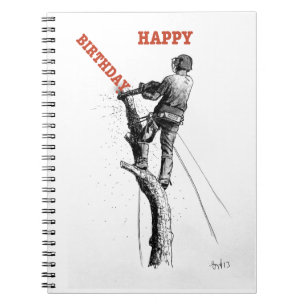 Aborist Tree surgeon christmas present gift Spiral Notebook