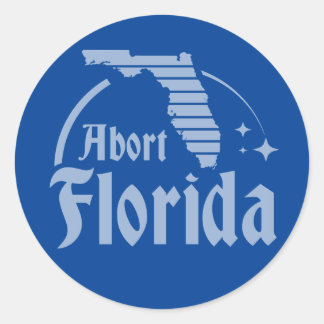 Abort Florida Classic Round Sticker