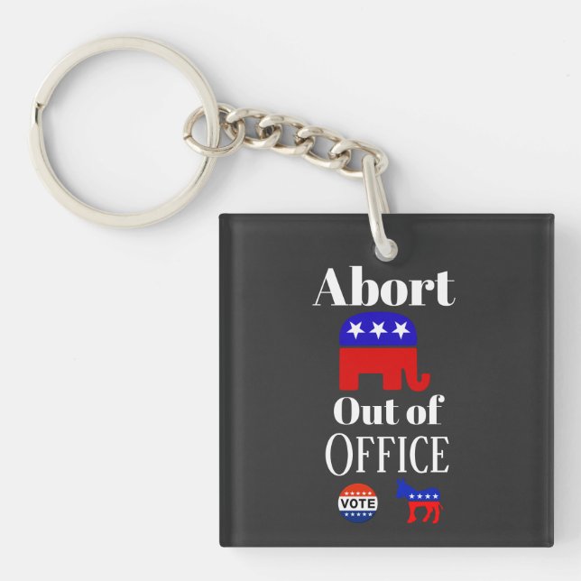 Abort GOP Out of Office Keychain (Front)