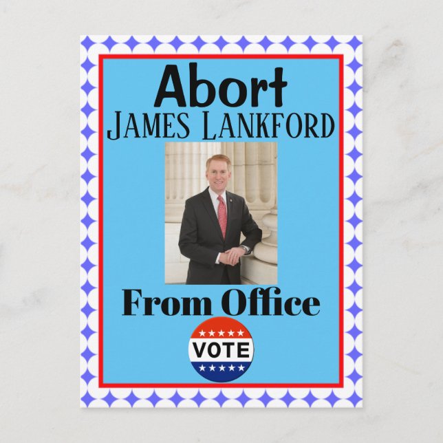 Abort James Lankford Postcard (Front)