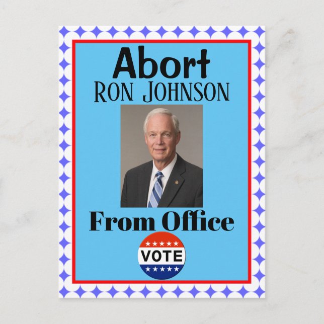 Abort Ron Johnson Postcard (Front)