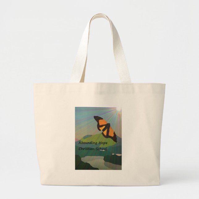 Abounding Hope Christian School Large Tote Bag (Front)