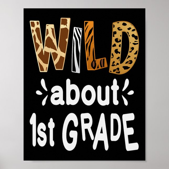 About 1st Grade Welcome Back To School First Day O Poster (Front)