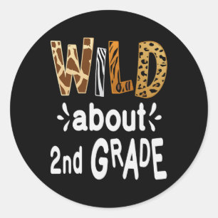About 2nd Grade Welcome Back To School First Day O Classic Round Sticker