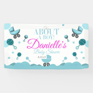 About a Boy Baby Shower Invite Invitation Gift Bag Banner