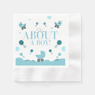 About a Boy Baby Shower Invite Invitation Gift Bag Napkin