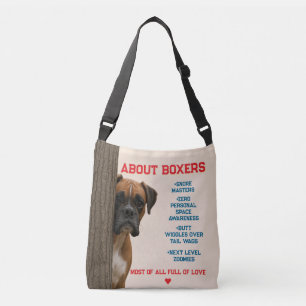 About Boxers Funny & Loving Boxer Dog Quote Design Crossbody Bag