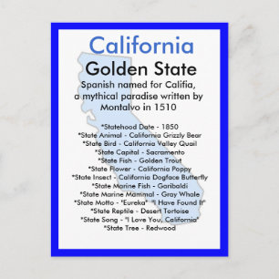 About California Postcard