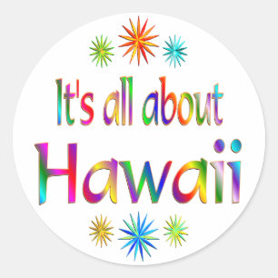 About Hawaii Classic Round Sticker