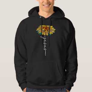 About Jesus Christ Sunflower Christian Religious R Hoodie