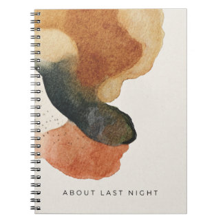 About Last Night | Modern Abstract Watercolor Notebook