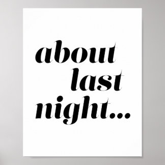 About Last Night Poster