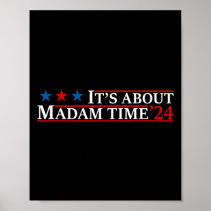 About Madam Time Harris 2024 Kamala Childless Cat  Poster