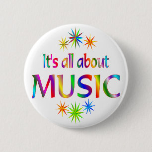 About Music 6 Cm Round Badge