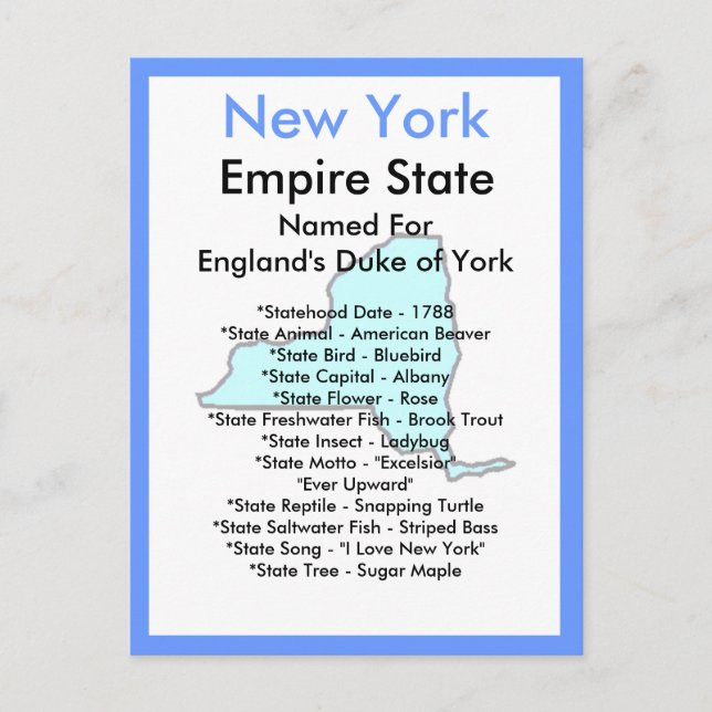 About New York Postcard (Front)