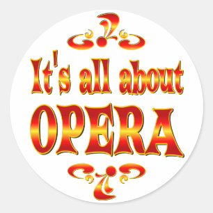 ABOUT OPERA CLASSIC ROUND STICKER