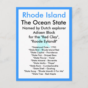About Rhode Island Postcard