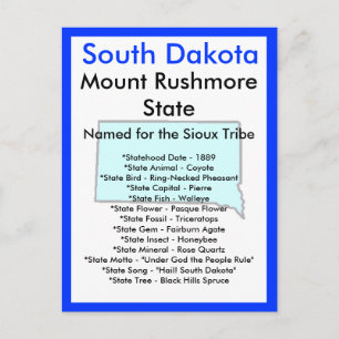 About South Dakota Postcard