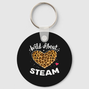 About Steam Leopard Squad Stem Back To School Day  Key Ring