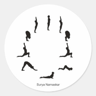About stickers - Surya Namaskara